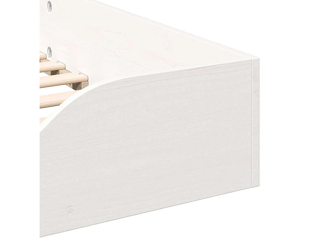 Estructura de cama Blanco 100 x 200 cm Madera maciza de pino