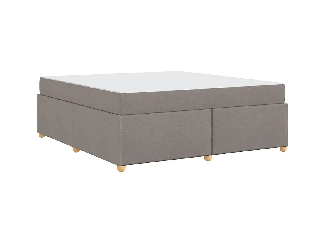 Cadre de lit avec matelas Taupe 180 x 200 cm tissu