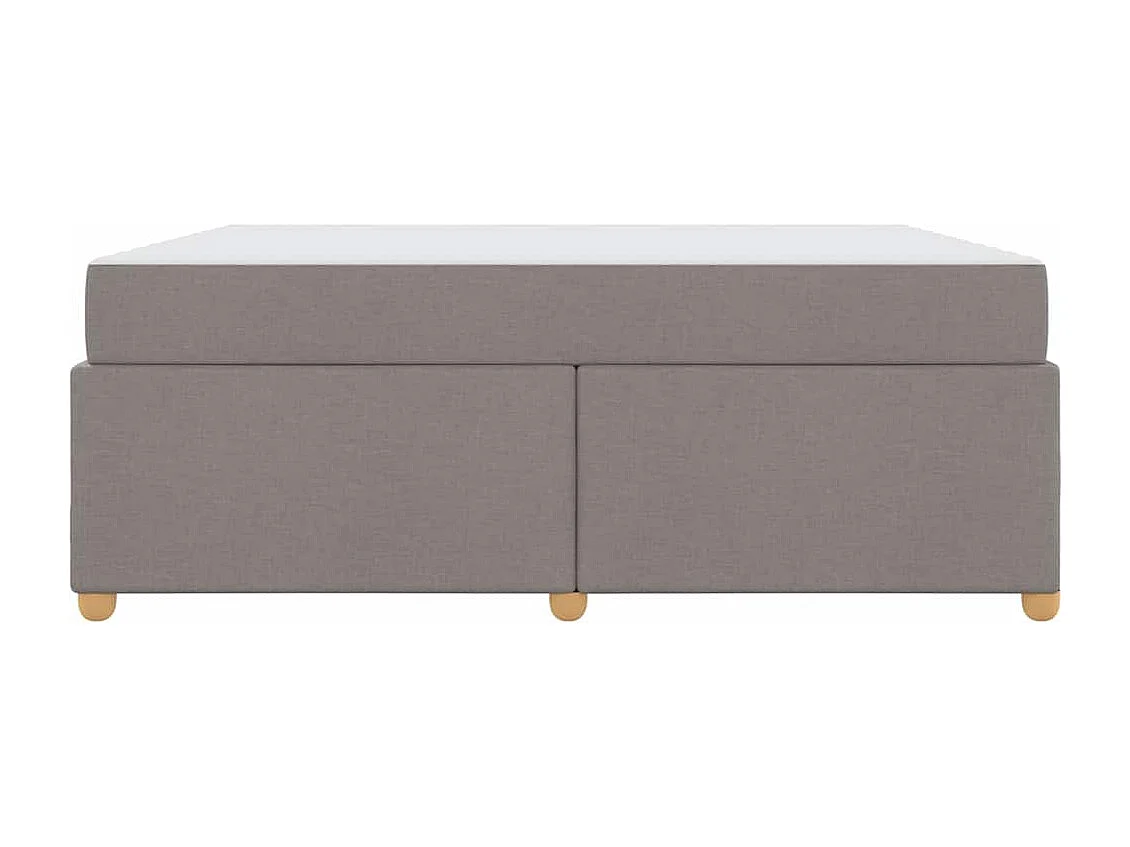 Cadre de lit avec matelas Taupe 180 x 200 cm tissu