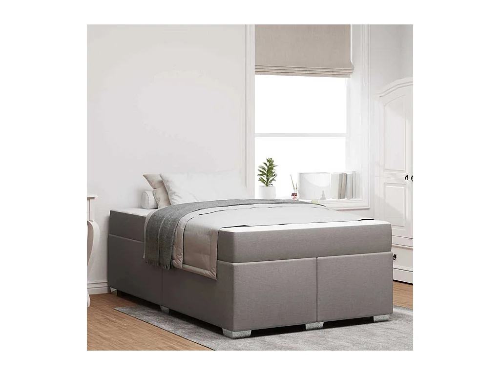 Estrutura da Cama Cinzento-acastanhado 120 x 190 cm tecido
