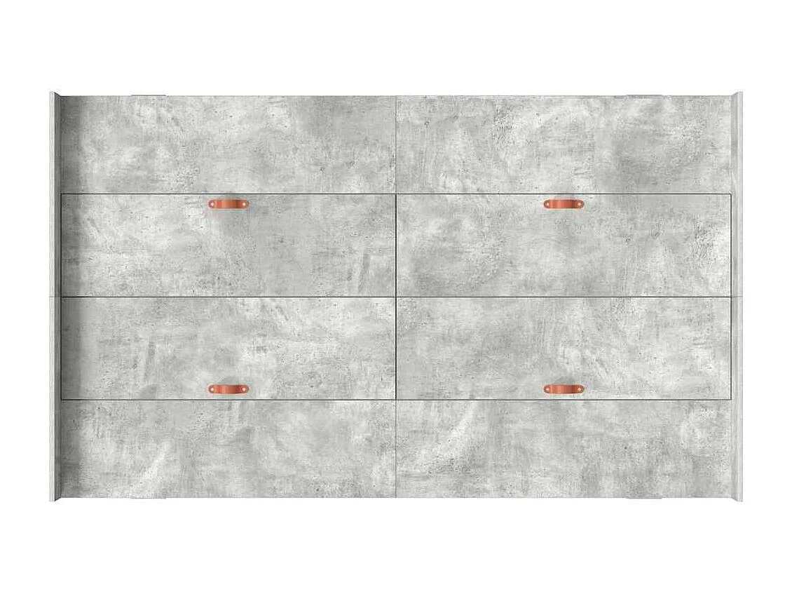 Opbergbedframe met lade Betongrijs 120 x 190 cm Bewerkt hout