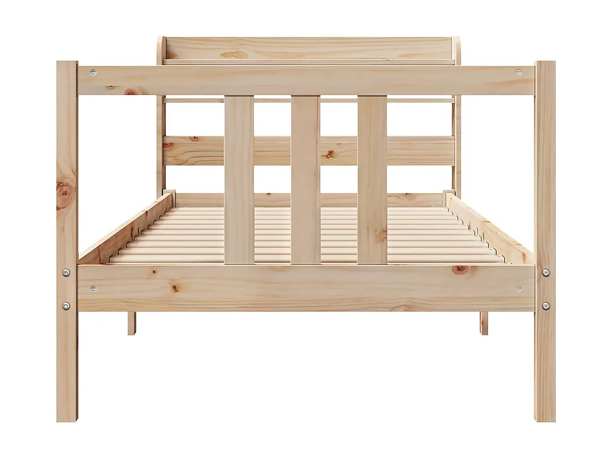 Cadre de lit avec tête de lit sans matelas 75x190 cm