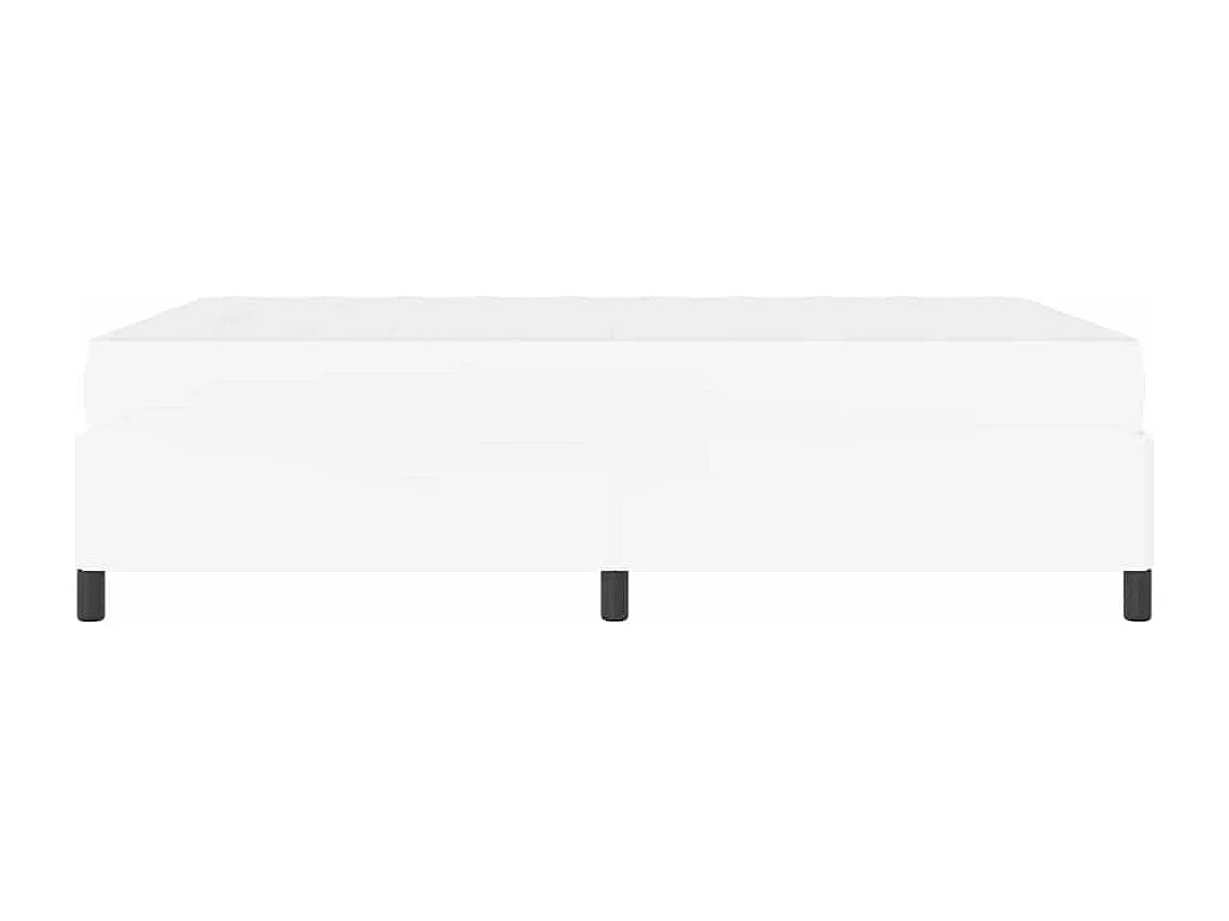 Cadre de lit avec matelas Blanc 140 x 190 cm Faux cuir