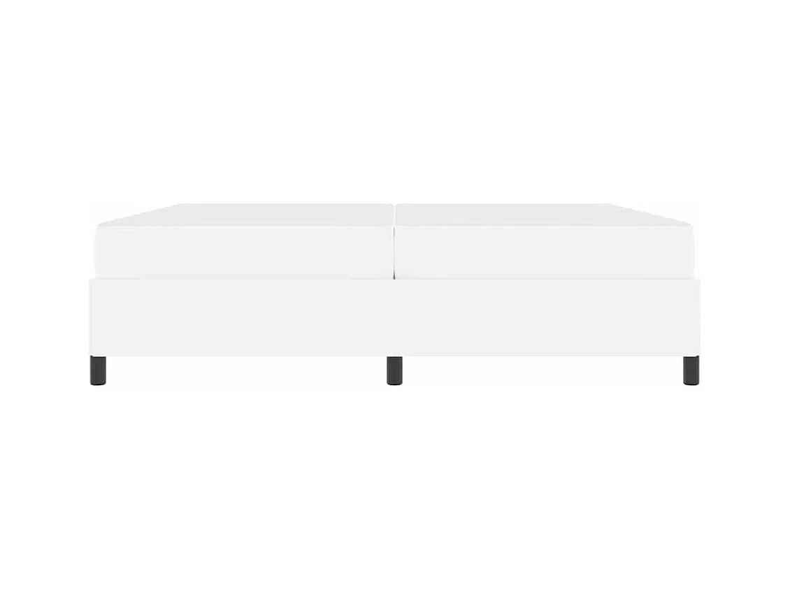 Cadre de lit avec matelas Blanc 200 x 200 cm Faux cuir