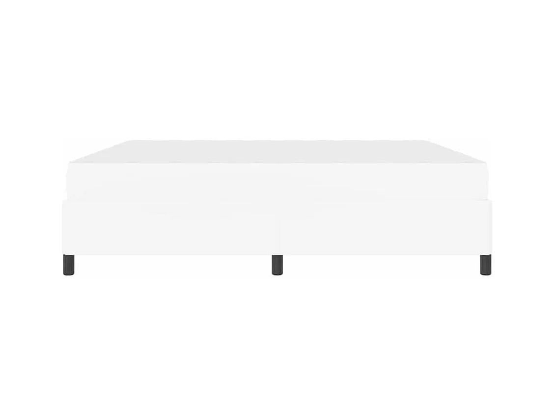 Cadre de lit avec matelas Blanc 200 x 200 cm Faux cuir