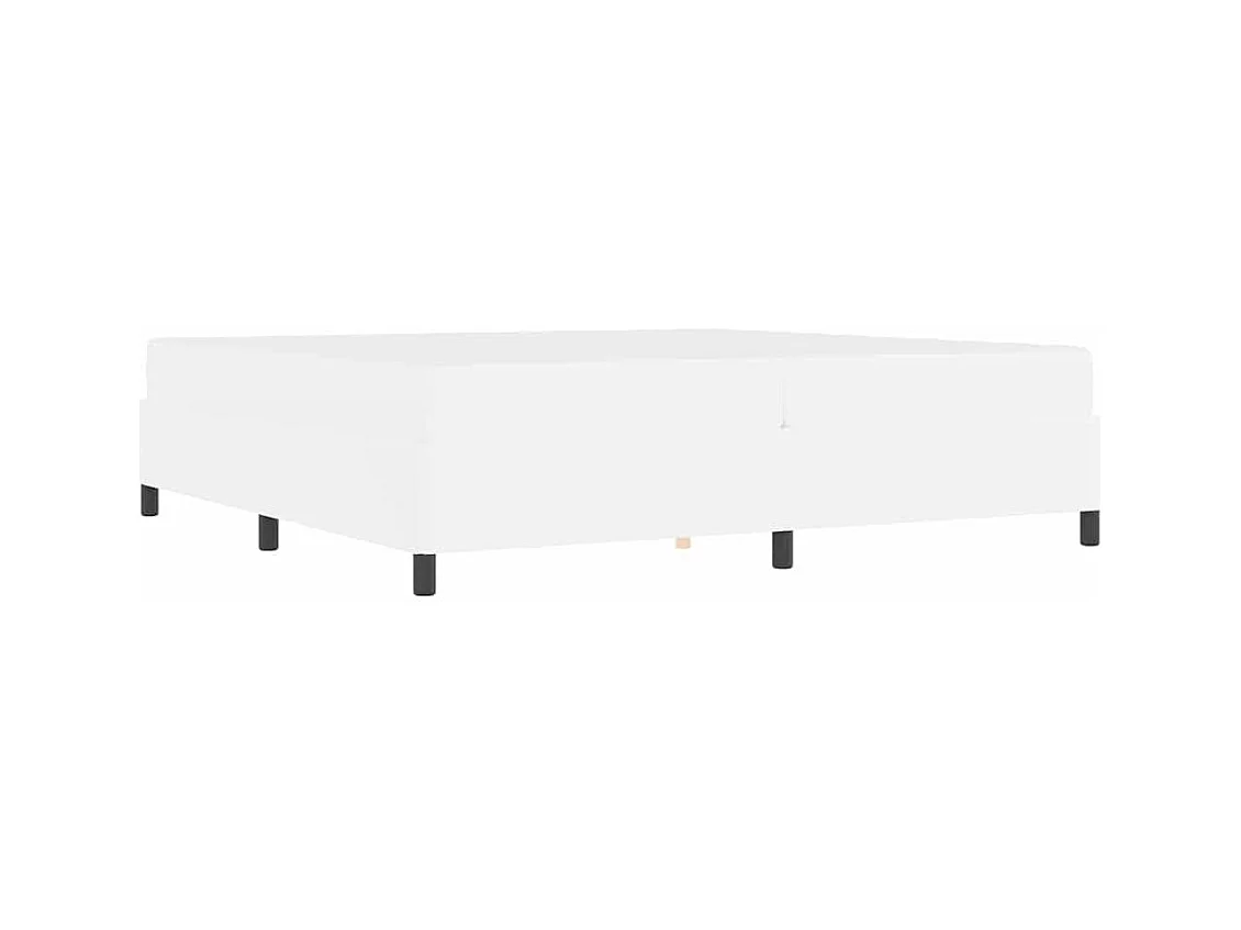 Cadre de lit avec matelas Blanc 200 x 200 cm Faux cuir
