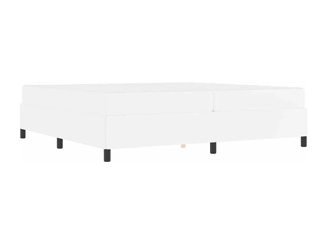 Cadre de lit avec matelas Blanc 200 x 200 cm Faux cuir