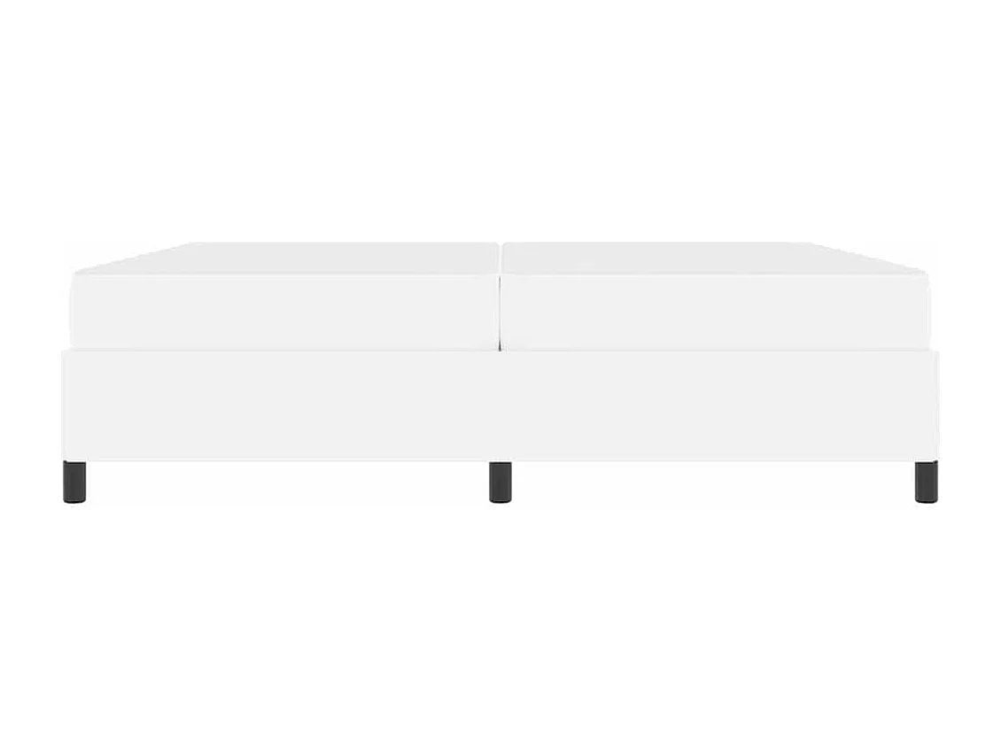 Cadre de lit avec matelas Blanc 200 x 200 cm Faux cuir