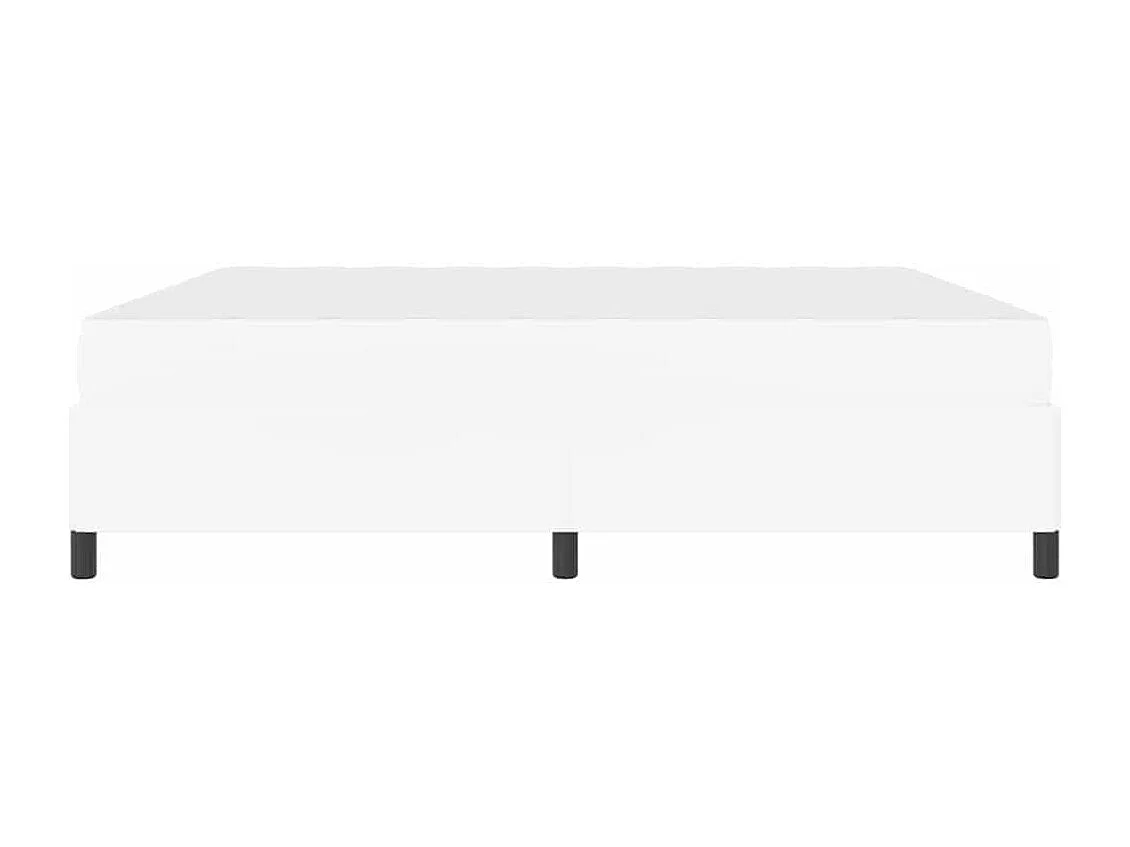 Cadre de lit avec matelas Blanc 200 x 200 cm Faux cuir
