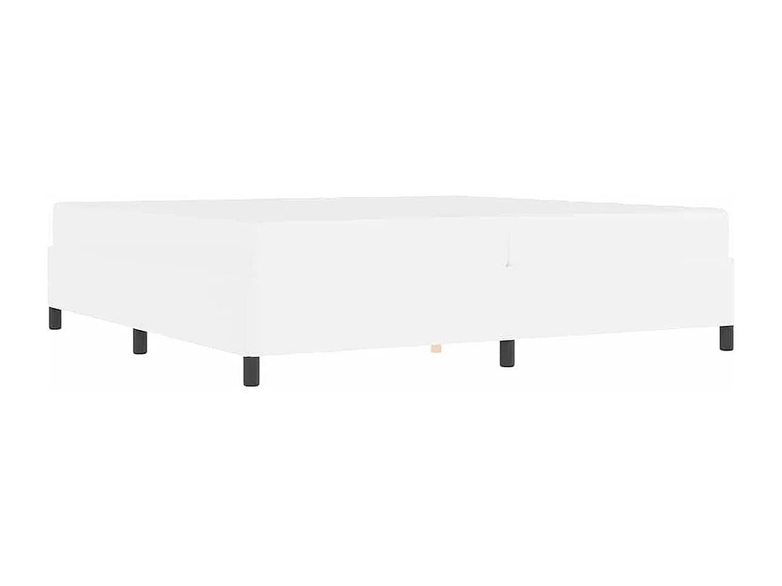 Cadre de lit avec matelas Blanc 200 x 200 cm Faux cuir