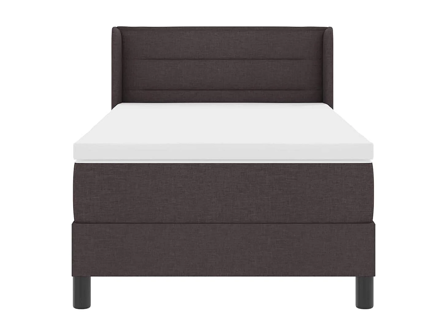 Cama box spring com colchão Marrom Escuro 80 x 200 cm
