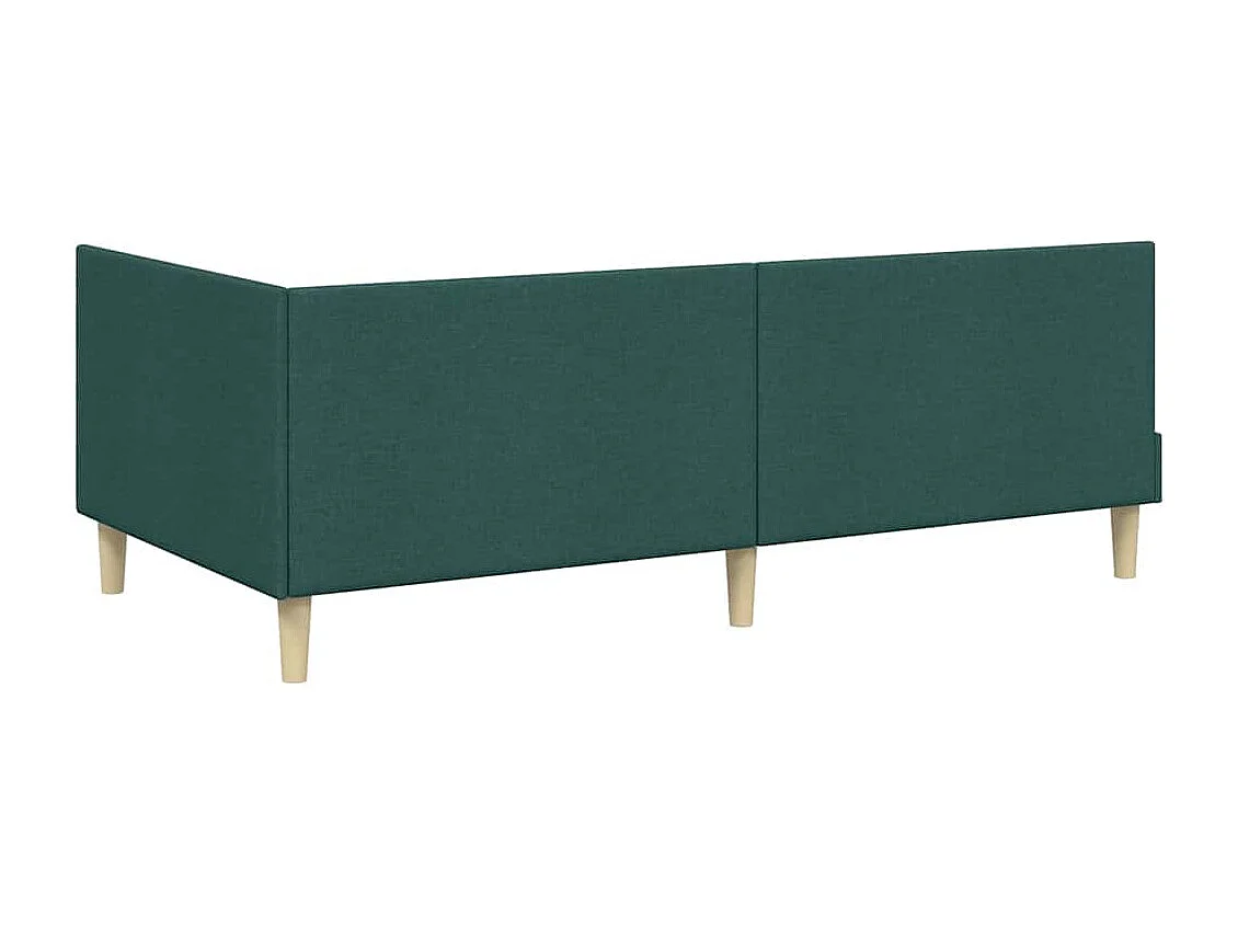 Anders Donkergroen 80 x 200 cm Stof en Engineered Hout