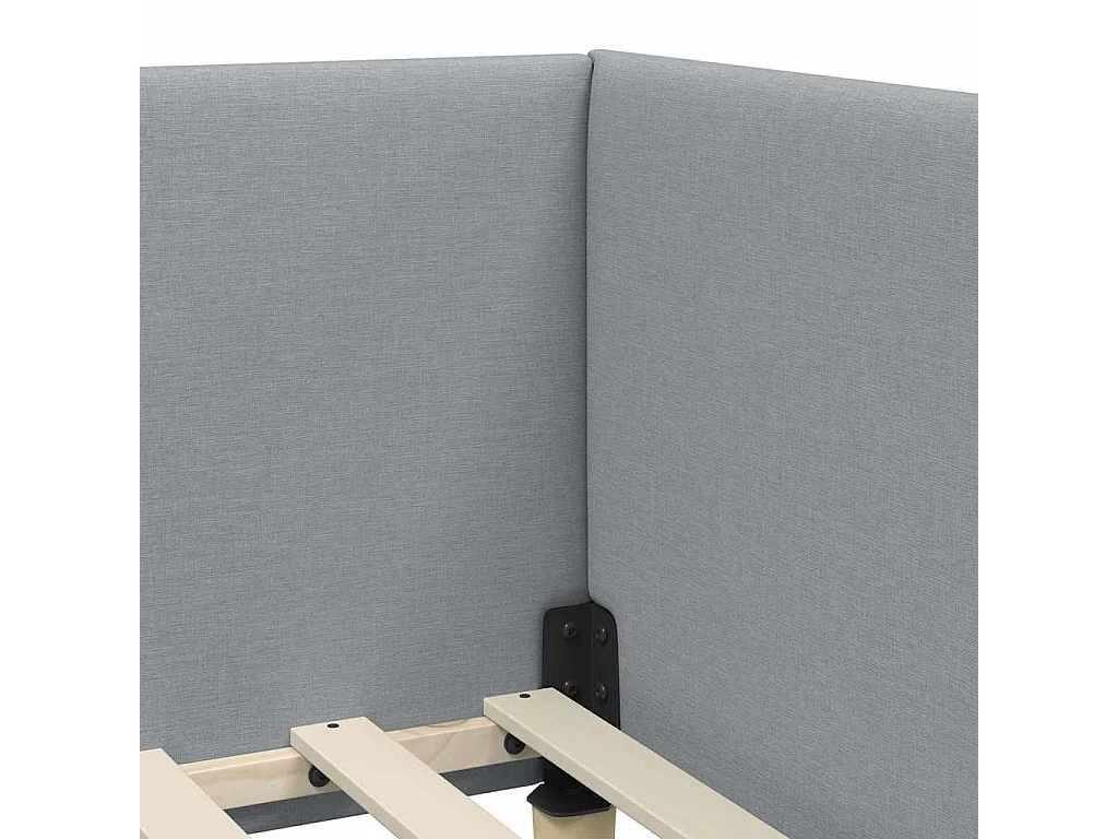 Cadre de lit d'angle Autre Gris clair 80 x 200 cm
