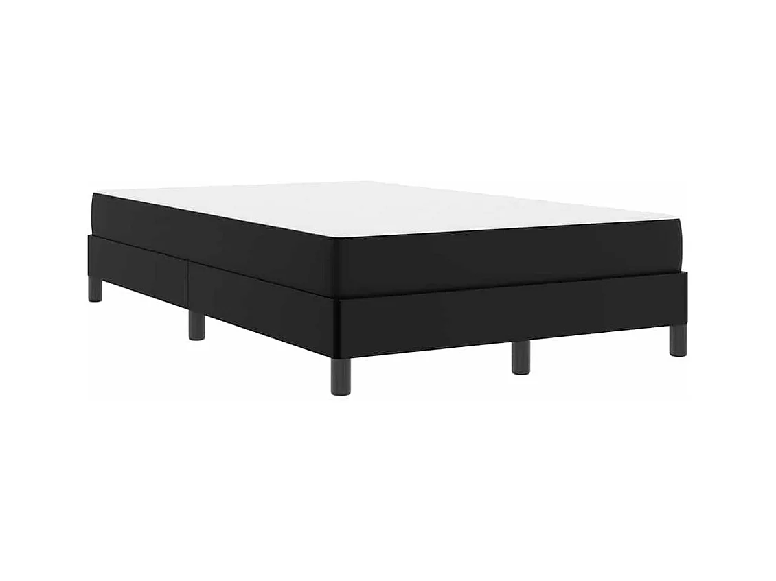 Cadre de lit avec matelas Noir 120 x 200 cm Faux cuir