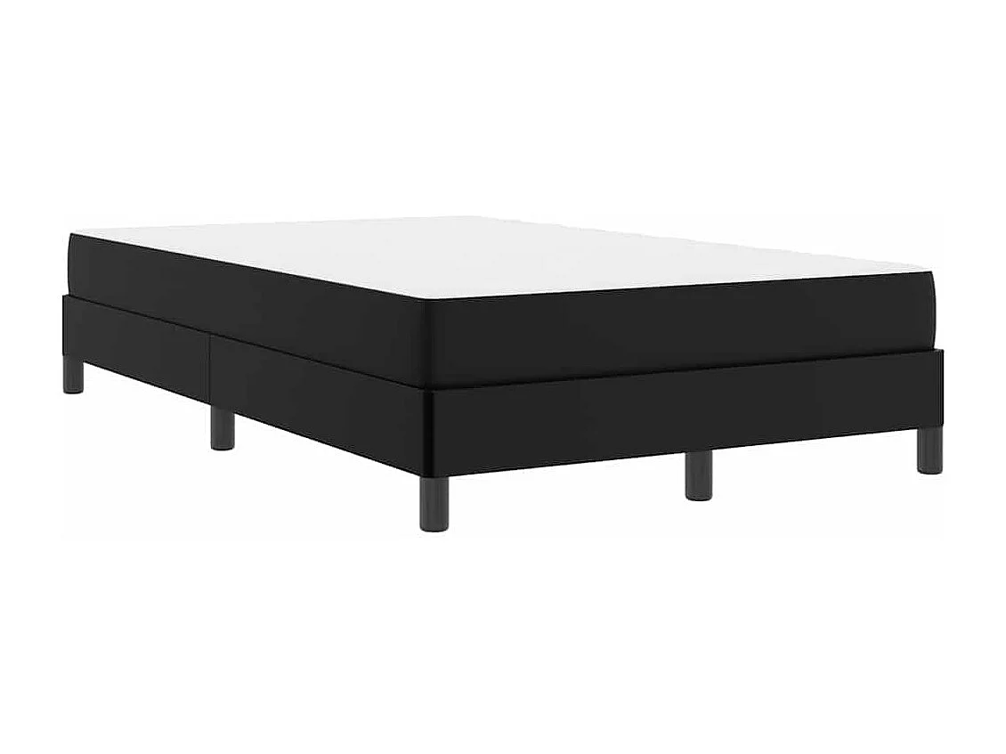 Cadre de lit avec matelas Noir 120 x 200 cm Faux cuir