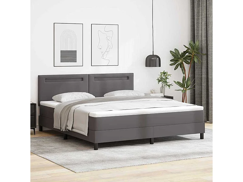 Estructura de cama con colchón con colchón Gris 180 x 200 cm