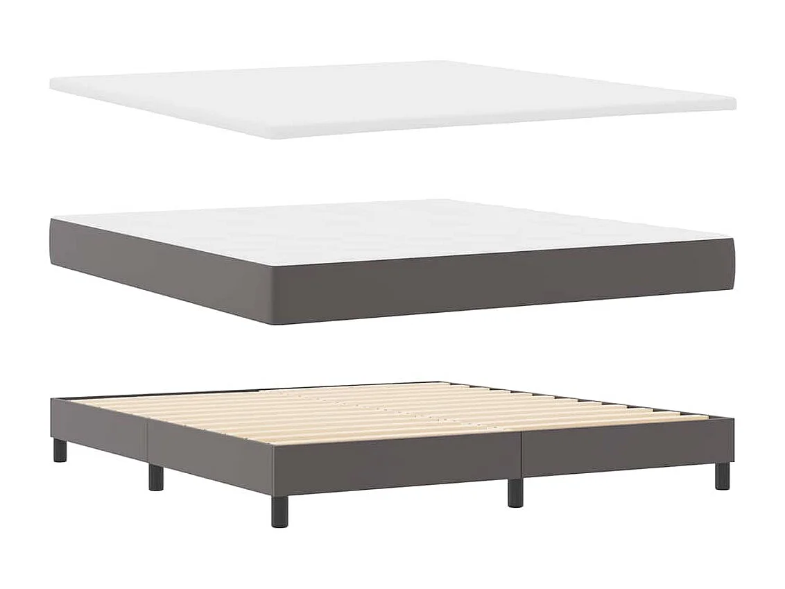 Estructura de cama con colchón con colchón Gris 180 x 200 cm