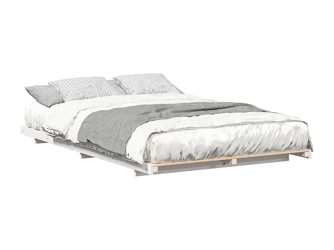 Estrutura de cama de chão Branco 140 x 190 cm