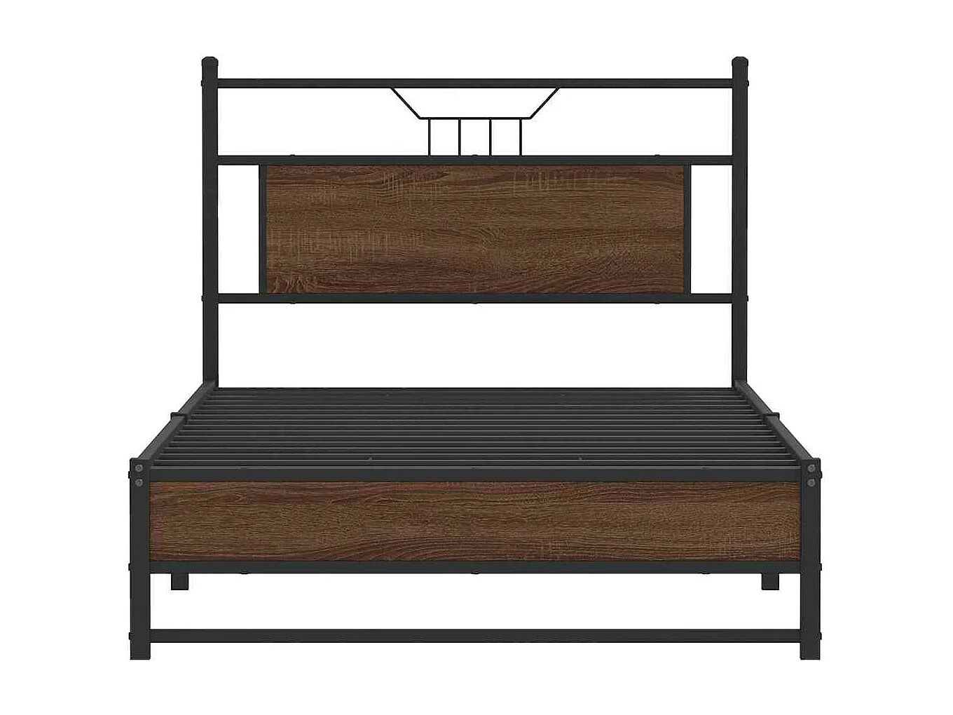 Bedframe zonder matras bewerkt hout bruin eikenkleur 100x190 cm
