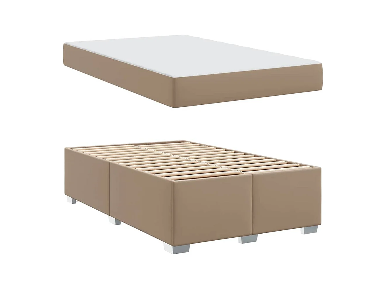 Estructura de cama Capuchino 120 x 200 cm Cuero sintético