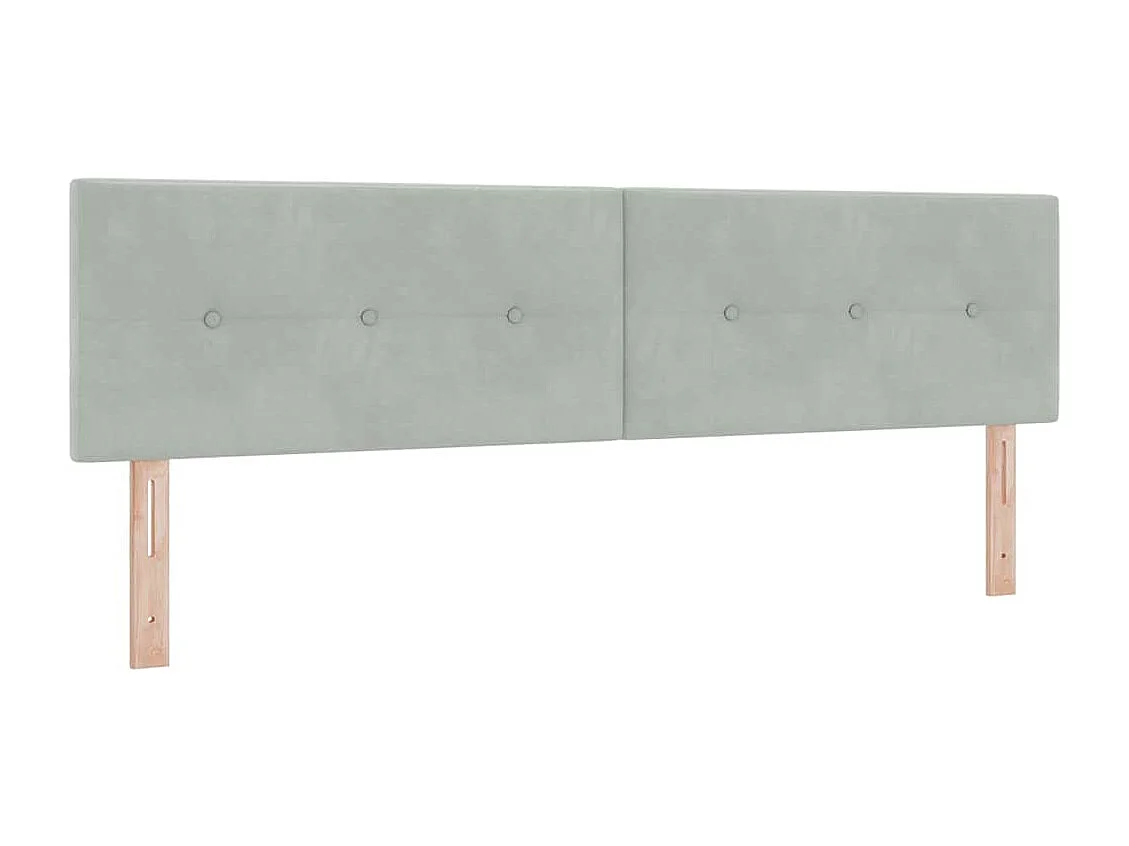 Cama con Somier y Colchón Gris Claro 180 x 200 cm tela