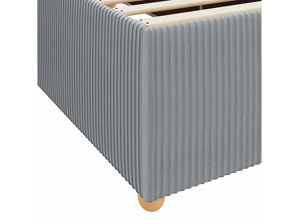 Estructura de cama con colchón Gris claro 120 x 190 cm tela