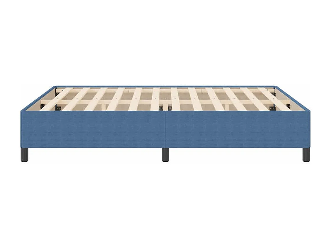 Cadre de lit Bleu 180 x 200 cm Tissu en velours côtelé