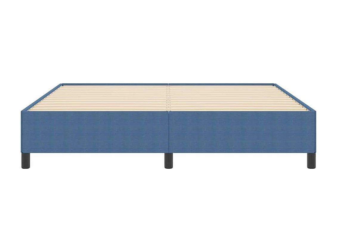 Estrutura da Cama Azul 180 x 200 cm Tecido de veludo côtelé