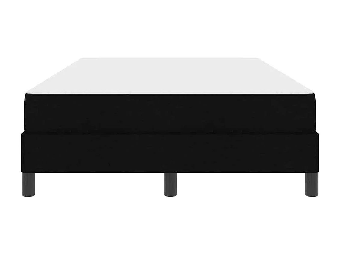 Cama tipo Box Spring con colchón Negro 120 x 190 cm tela