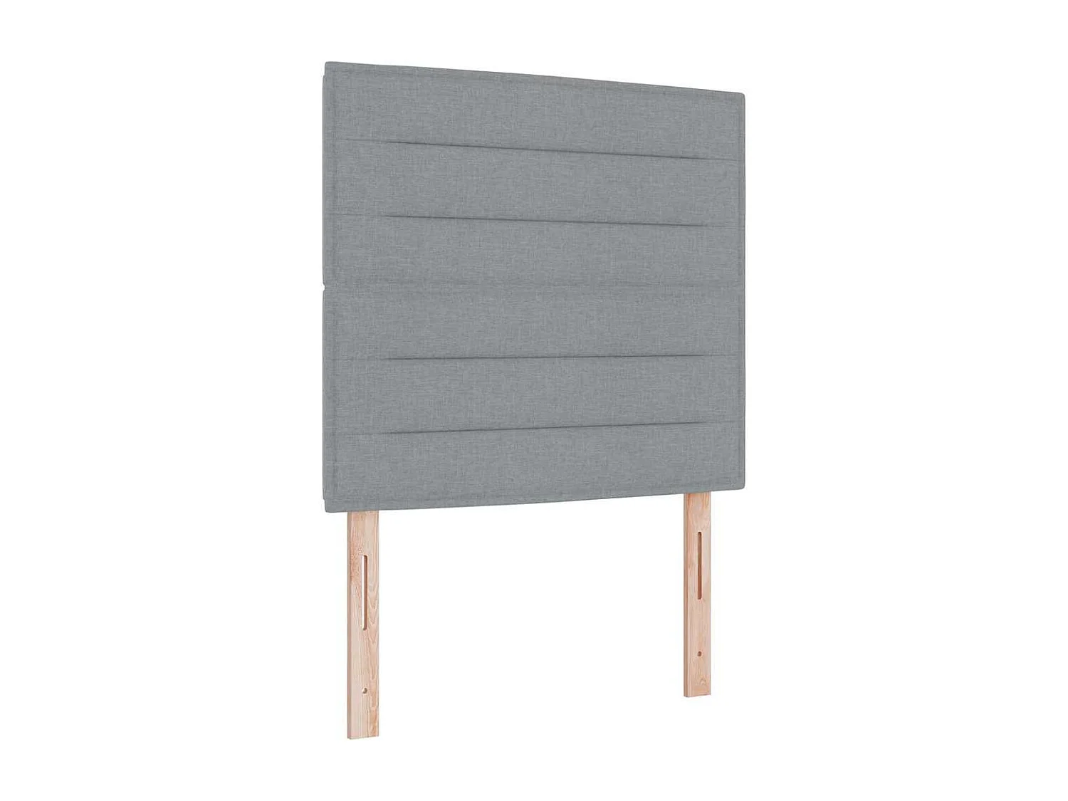 Cadre de lit avec matelas Gris clair 100 x 200 cm tissu