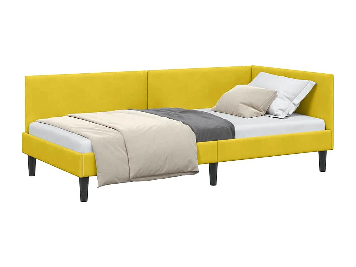 Estructura de cama en esquina Otro Manual Amarillo 100 x 200 cm