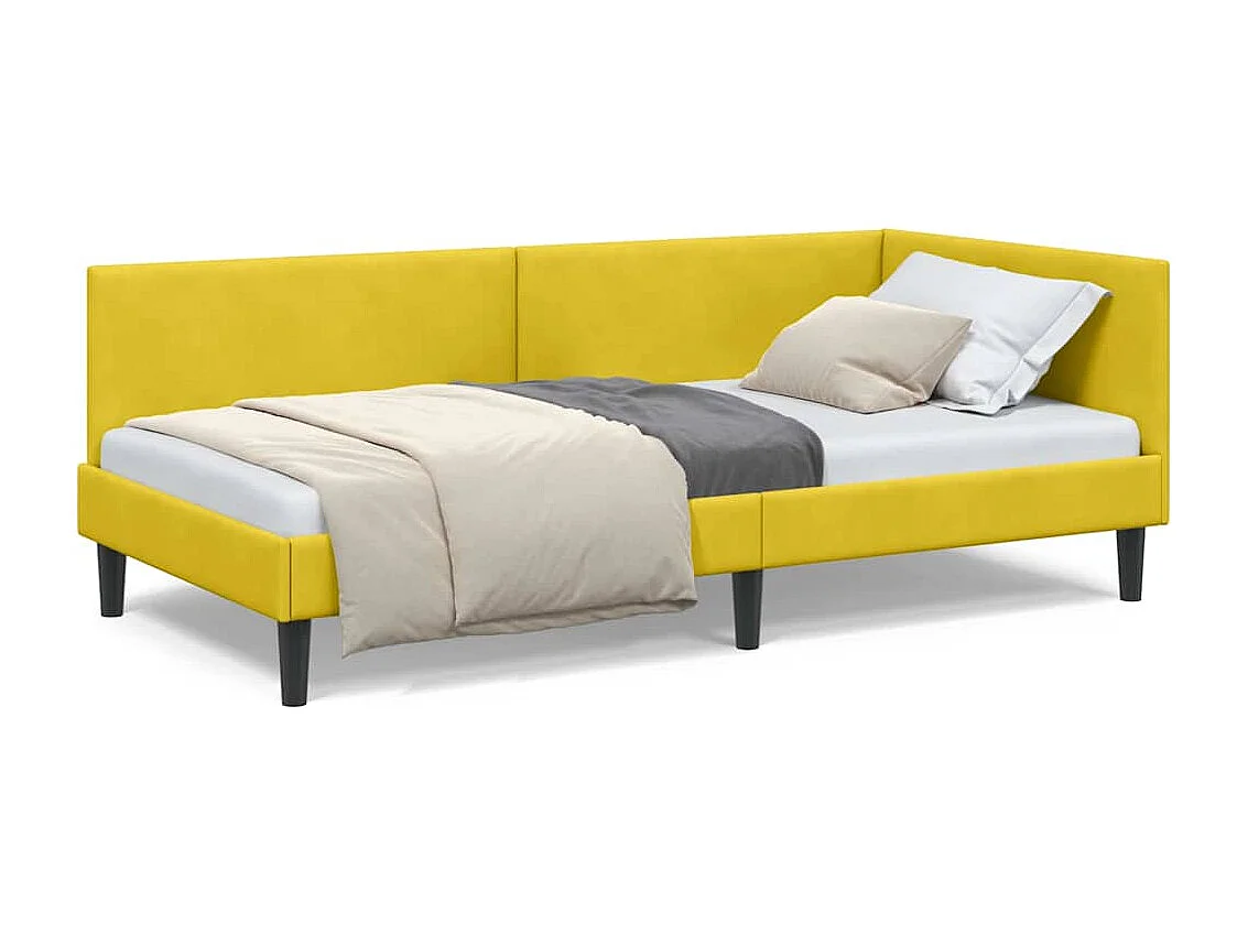 Estructura de cama en esquina Otro Manual Amarillo 100 x 200 cm