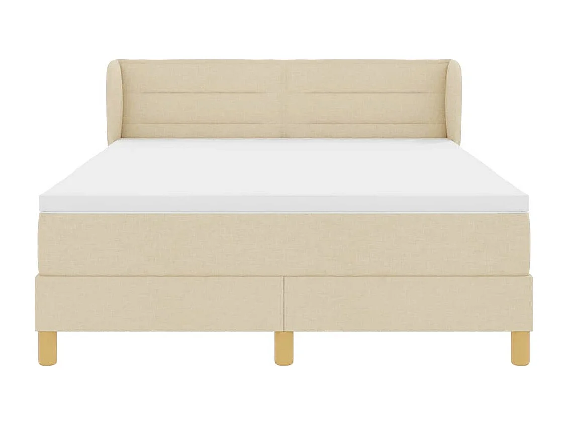 Cama con somier y colchón Crema 90x200 cm Fabric Crema