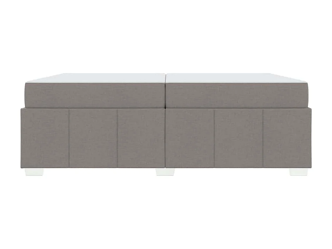 Cadre de lit avec matelas Taupe 200 x 200 cm tissu