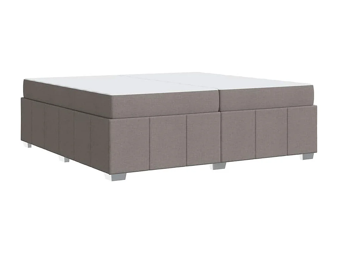 Estructura de cama con colchón Taupé 200 x 200 cm tela