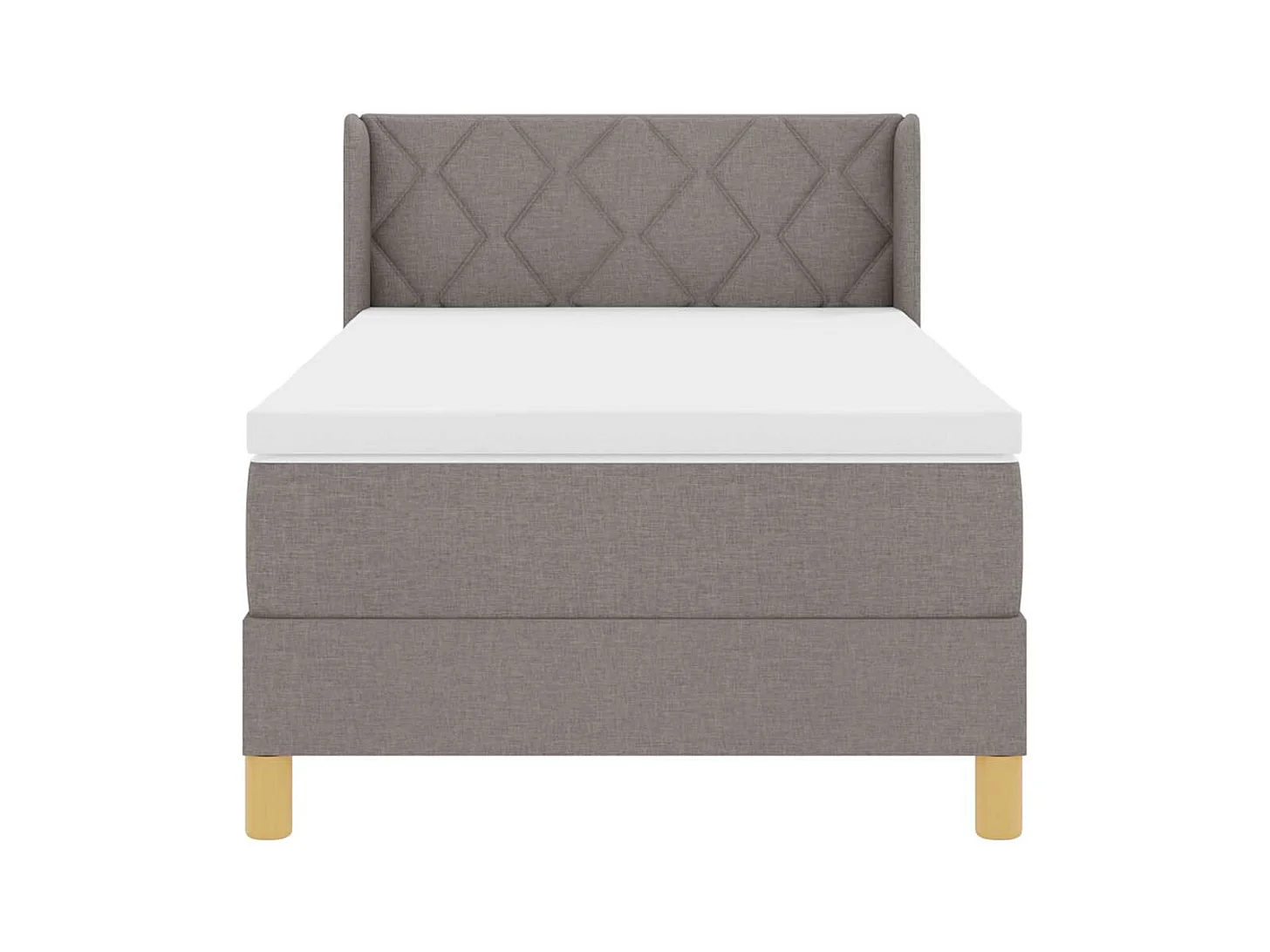 Boxspringbed met matras met hoofdeinde Taupe 90 x 190 cm Stof