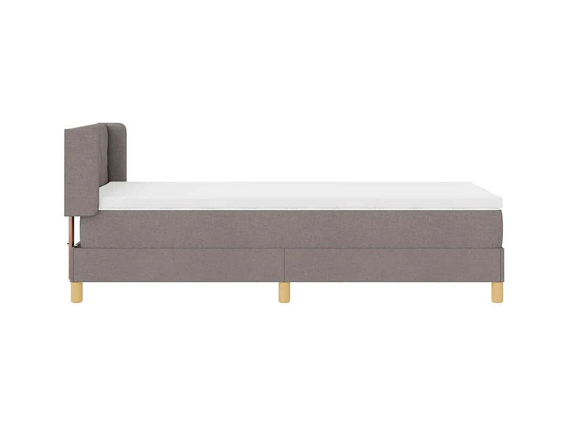 Boxspringbed met matras met hoofdeinde Taupe 90 x 190 cm Stof