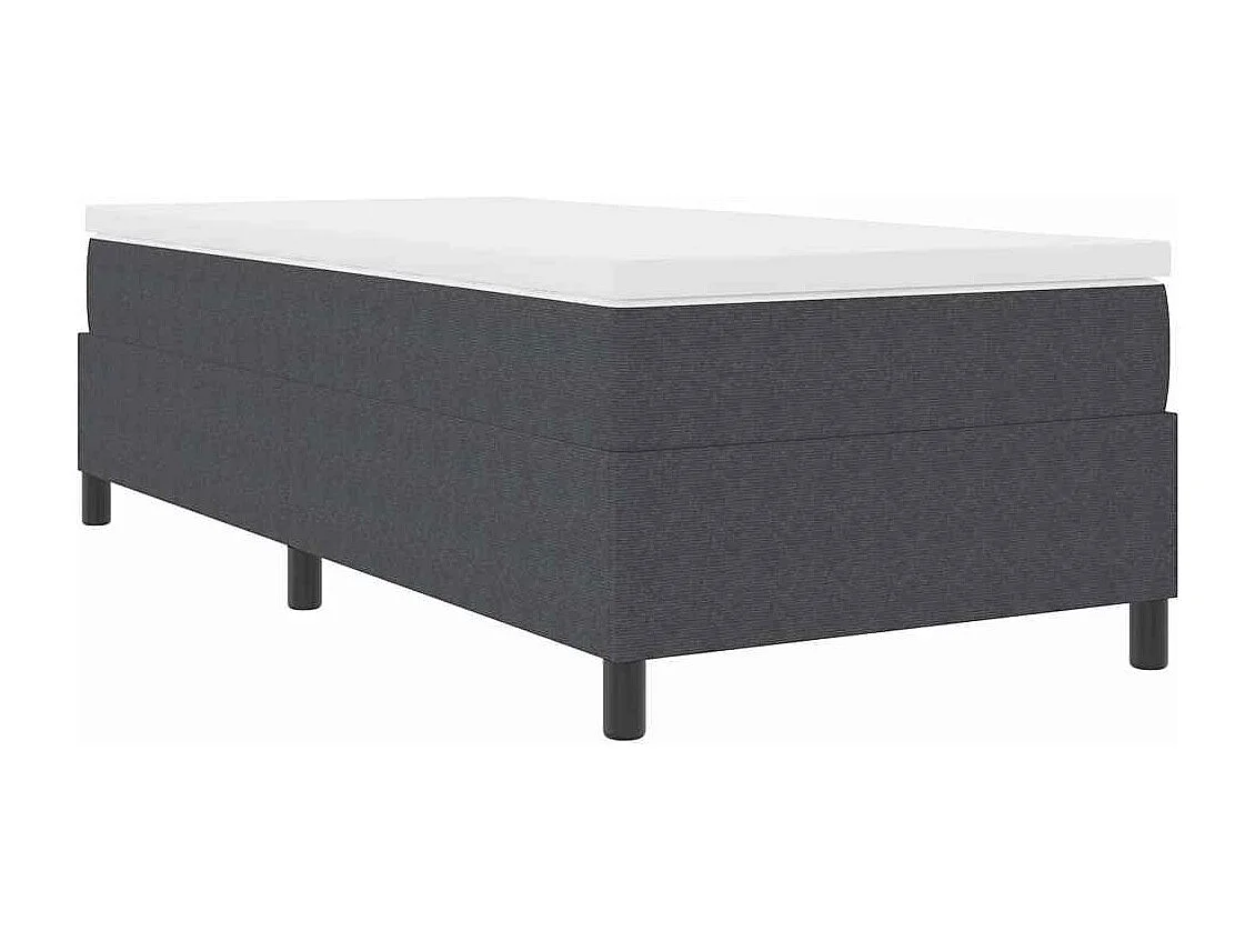 Boxspring bed Donkergrijs 80 x 200 cm Katoenen stof