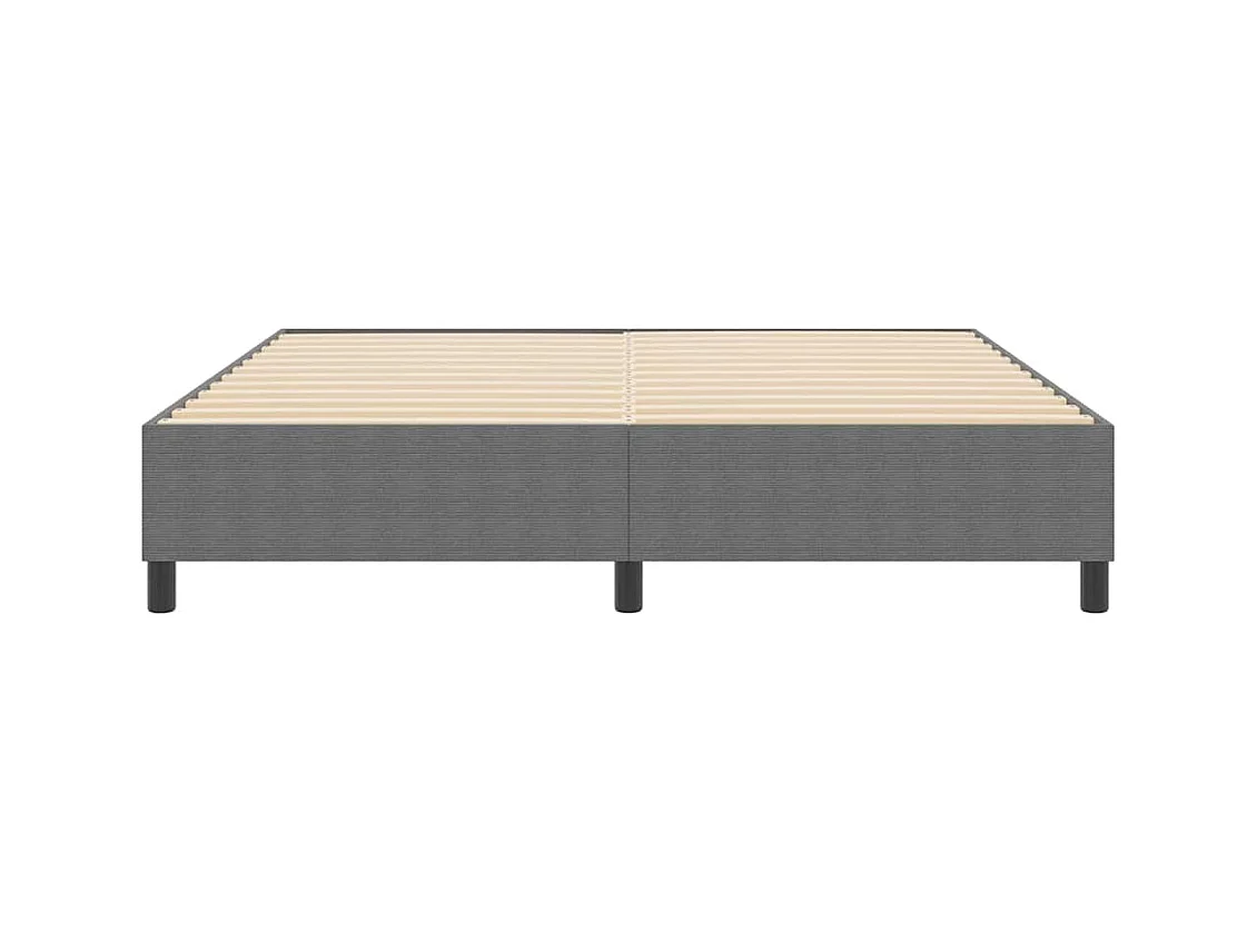 Cadre de lit Gris clair 180 x 200 cm Tissu en velours côtelé