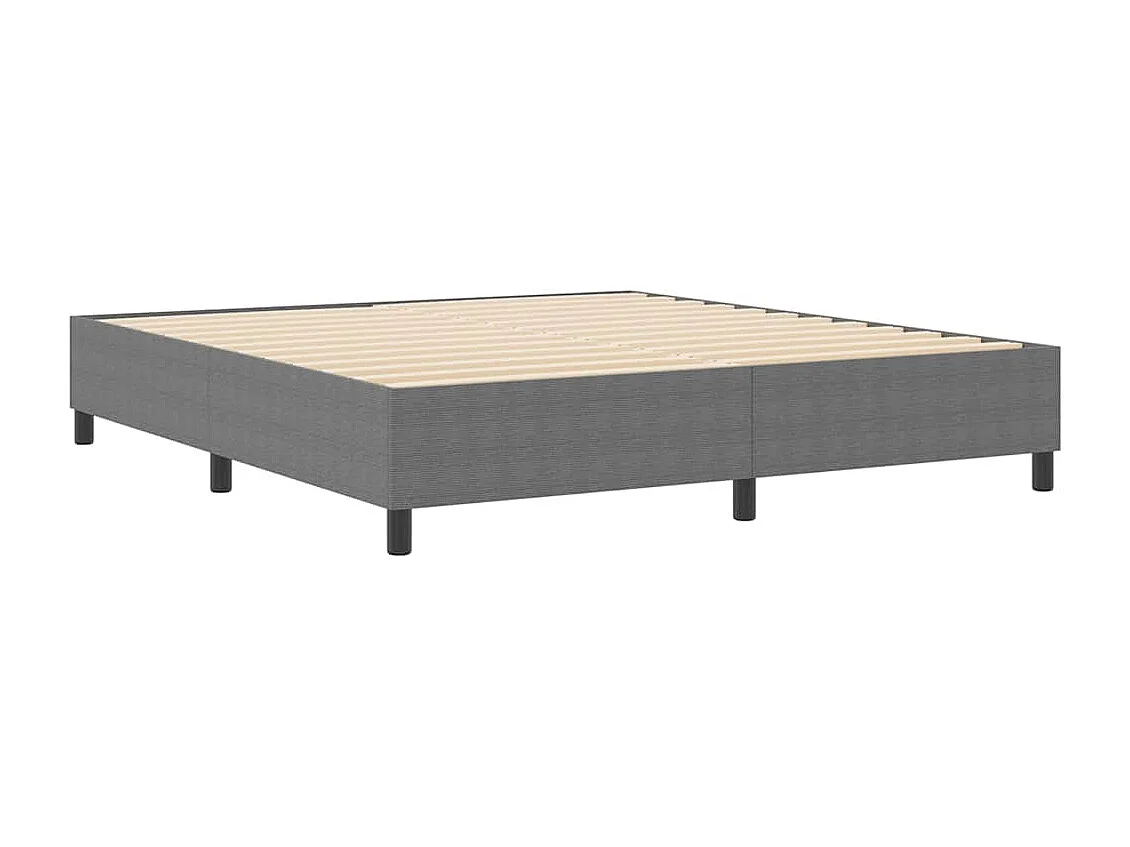 Boxspring bed Lichtgrijs 180 x 200 cm Katoenen stof