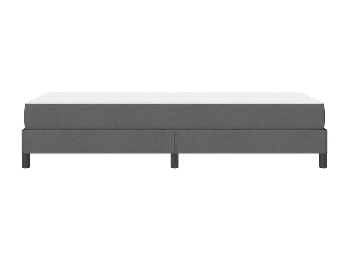 Cama tipo Box Spring con colchón Gris oscuro 90 x 200 cm tela