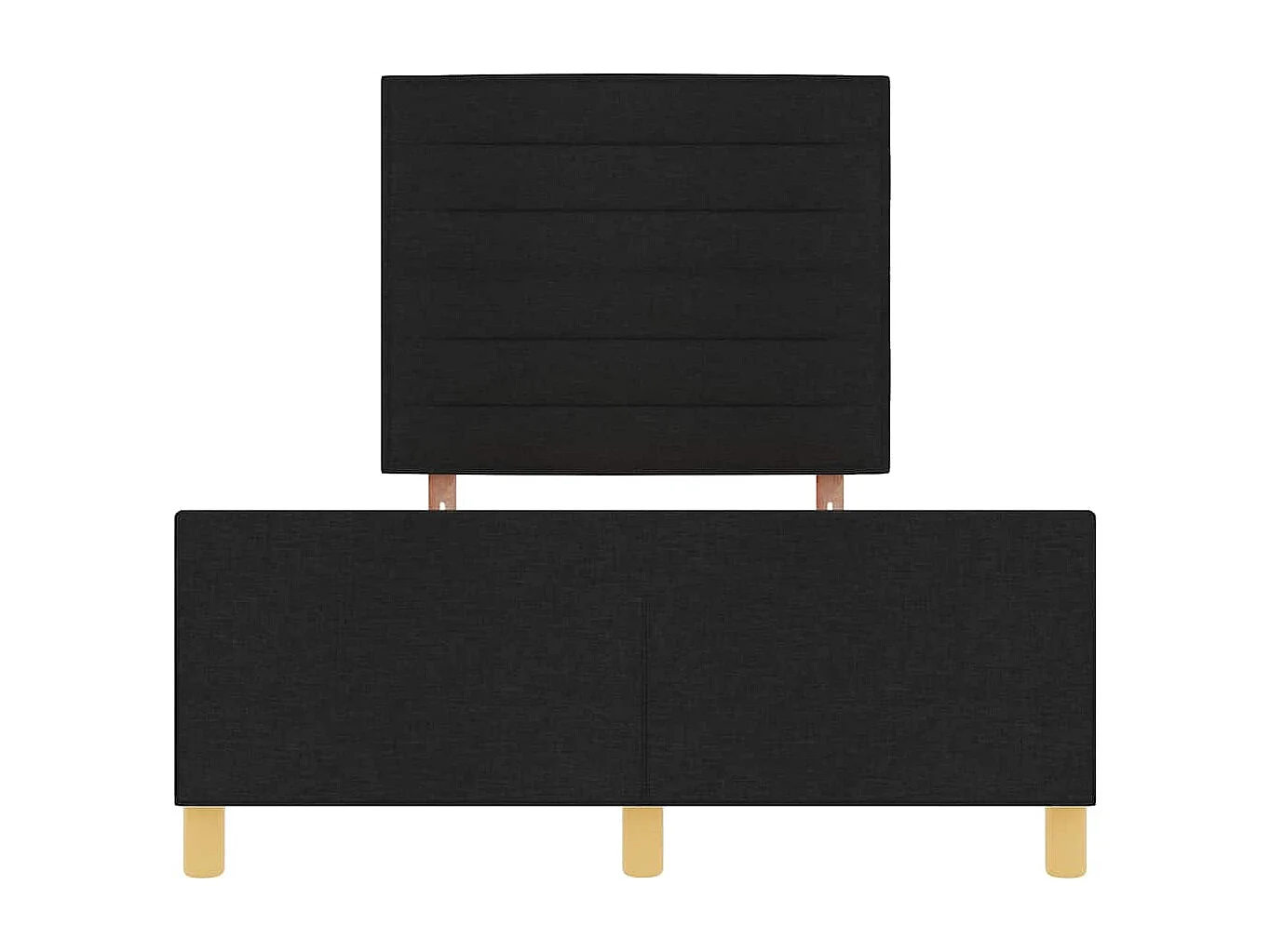 Estrutura da Cama com cabeceira Preto 120 x 190 cm tecido