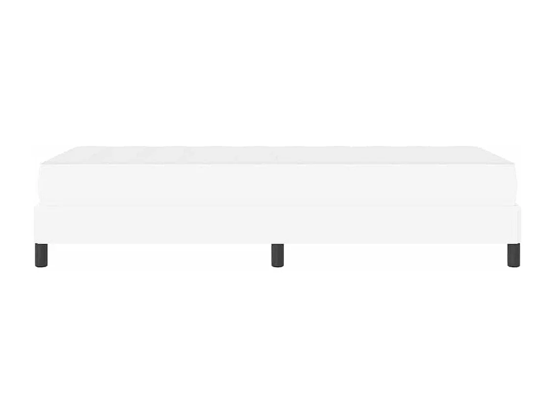 Cadre de lit avec matelas Blanc pur 100 x 200 cm Faux cuir