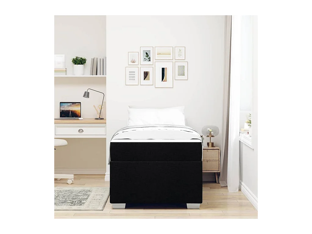 Bedframe Zwart 90 x 190 cm Stof