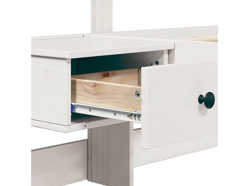 Estrutura da Cama Branco 90 x 200 cm Madeira de pinho maciça