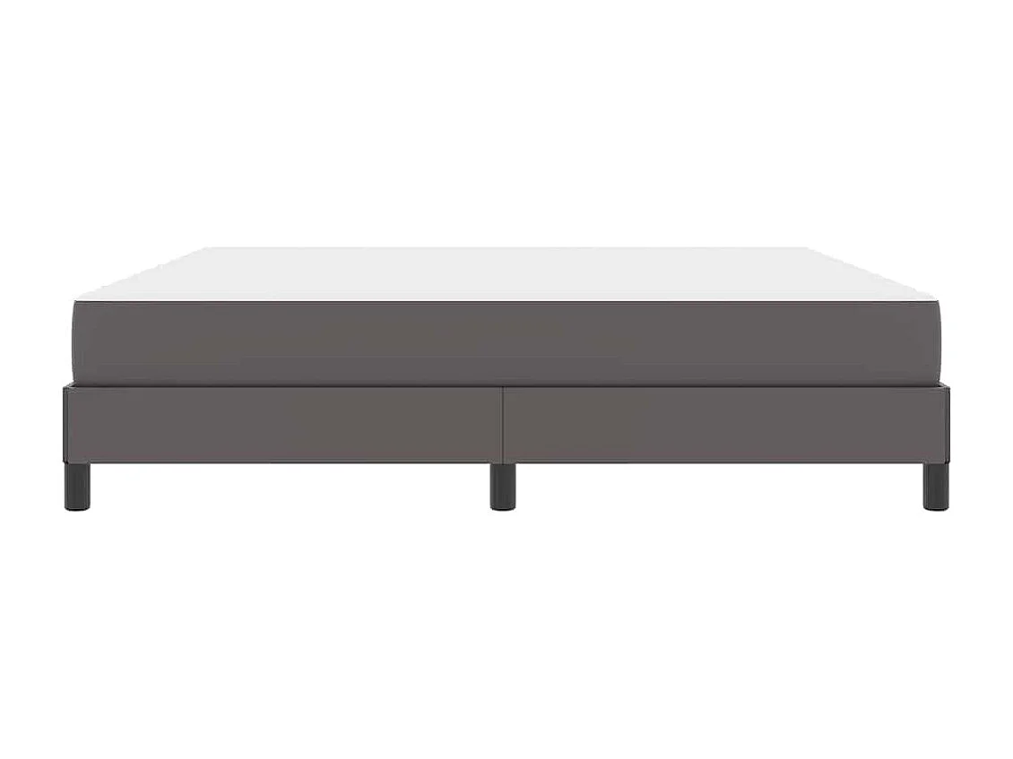 Cama con colchón Gris 180 x 200 cm Cuero sintético