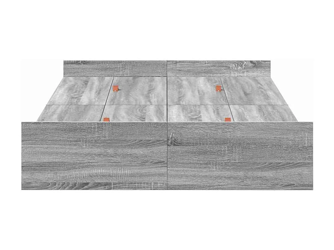 Estrado de cama com arrumação Sonoma cinzento 120 x 190 cm