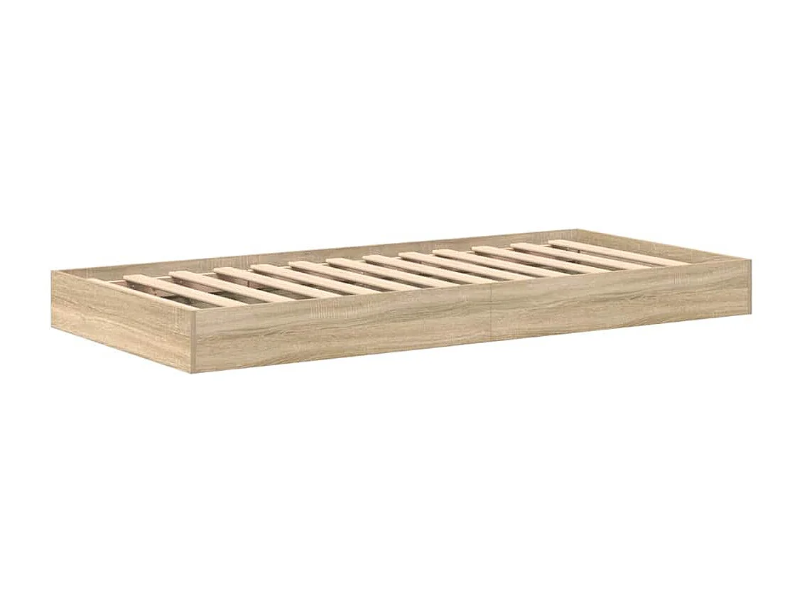 Cama con Estantería con cabecera Roble Sonoma 75 x 190 cm