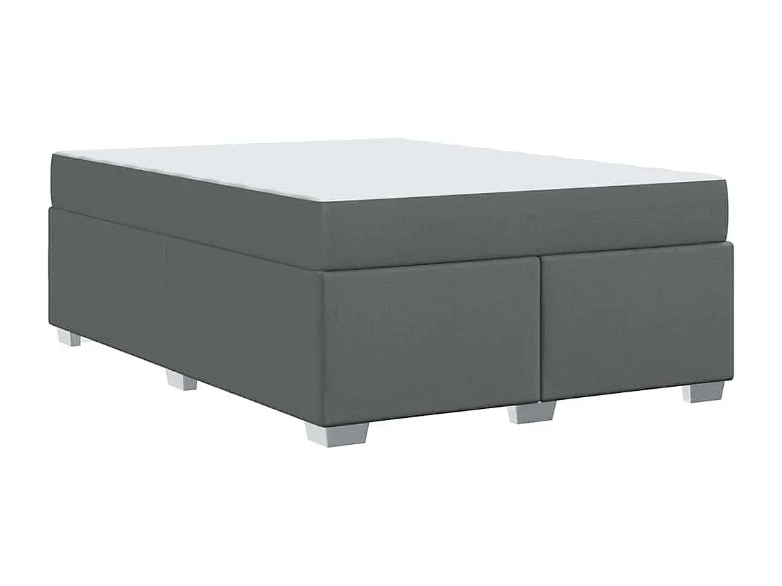 Cadre de lit Gris foncé 160 x 200 cm tissu