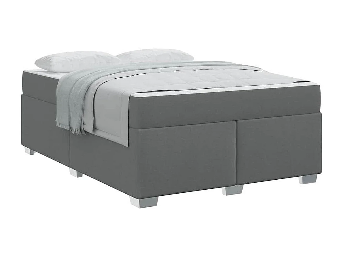 Cadre de lit Gris foncé 160 x 200 cm tissu